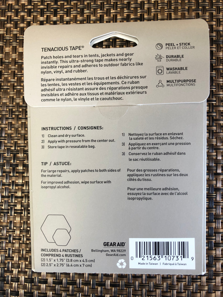 Tenacious Tape Patches by Gear Aid – Superior Hiking Trail Association