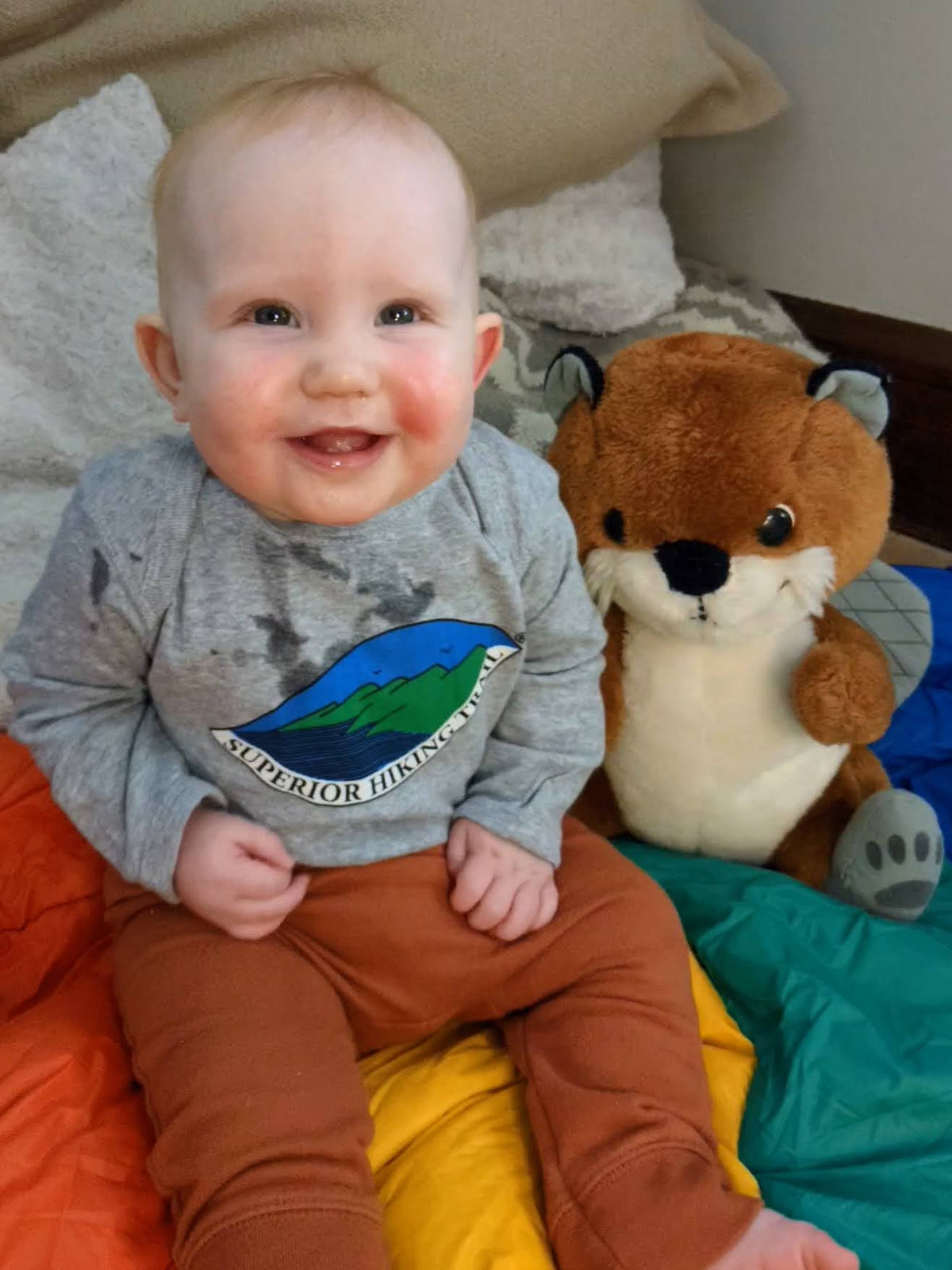Superior Hiking Trail Logo Long Sleeve Infant Bodysuit