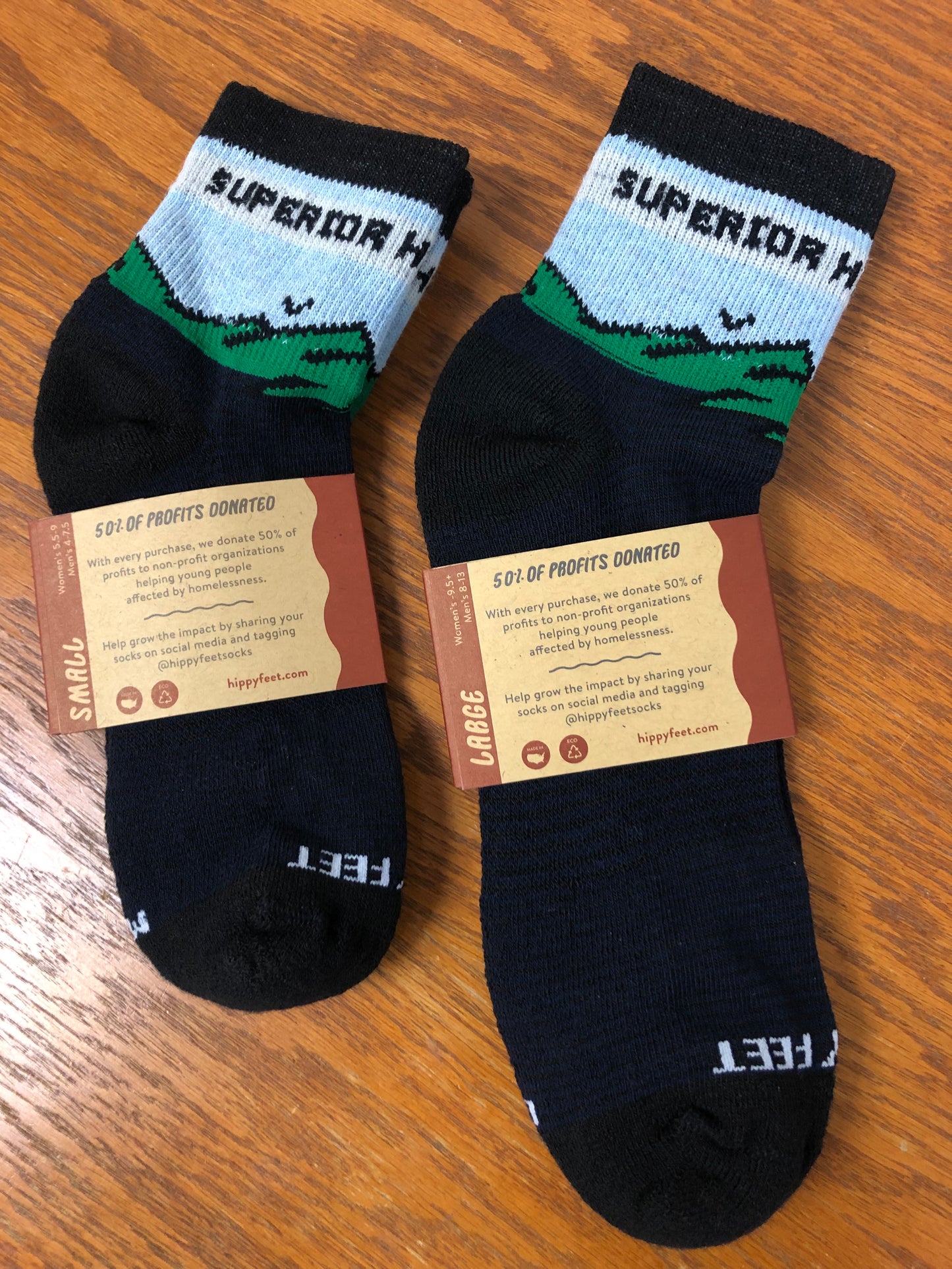 Superior Hiking Trail Hippy Feet Wool Socks